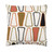 22" White and Black Woven Square Throw Pillow - IMAGE 1