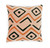 18" Burnt Orange and Black Contemporary Square Throw Pillow - IMAGE 1