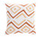 18" Burnt Orange and Beige Contemporary Square Throw Pillow - IMAGE 1