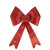 16" Lighted Red Sparkly Bow Christmas Decoration - Warm White Lights - IMAGE 1