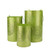 Set of 3 Green and Gold Decorative Floral Cut-Out Pillar Candle Lanterns 10" - IMAGE 1