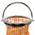 Woven Iron Pillar Candle Lantern with Glass Hurricane - 16.25" - Orange - IMAGE 5