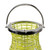 Woven Iron Pillar Candle Lantern with Glass Hurricane - 16.25" - Green - IMAGE 5