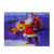 LED Lighted Santa Claus with Reindeer Christmas Canvas Wall Art 11.75" x 15.75" - IMAGE 1