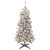 4.5' Pre-Lit Medium Heavily Flocked Pine Artificial Christmas Tree, Multicolor Lights - IMAGE 2