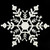 Glitter Snowflake Christmas Ornaments - 6.25" - White - 24ct - IMAGE 1