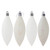 8ct Winter White Shatterproof 4-Finish Christmas Finial Drop Ornaments 5.5" - IMAGE 1