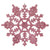 Glitter Snowflake Christmas Ornaments - 4" - Baby Pink - 24ct - IMAGE 2