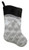 20.5" Black and Silver Silk Criss Cross Design Decorative Christmas Stocking - IMAGE 1