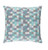 18" Blue and Gray Contemporary Embroidered Square Throw Pillow - IMAGE 1