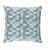 20" Blue and Gray Contemporary Embroidered Square Throw Pillow - Down Filler - IMAGE 1