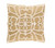 20" Brown and White Square Contemporary Throw Pillow - Down Filler - IMAGE 1