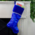 20.5" Royal Blue and Silver Swirl Christmas Stocking with Velveteen Cuff - IMAGE 2