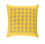 22" Yellow and Beige Contemporary Square Throw Pillow - IMAGE 1