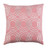 22" Pale Pink and Ivory Geometric Square Throw Pillow - IMAGE 1