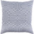 22" Storm Gray and Snow White Geometric Square Throw Pillow - Down Filler - IMAGE 1