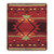 Native American Inspired Flame Colored Jacquard Woven Fringed Throw Blanket 50" X 60" - IMAGE 1