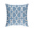 22" Blue and White Geometric Woven Square Throw Pillow - IMAGE 1