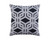 20" Purple and Black Rhomboidal Tribe Woven Contemporary Square Throw Pillow - Down Filler - IMAGE 1