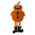 37" Pre-Lit Orange and Black LED Standing Jack-O-Lantern Pumpkin Halloween Decor - IMAGE 1