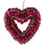 13" Pink Botanicals and Twigs Artificial Valentine's Day Heart Wreath - Unlit - IMAGE 1