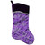 20" Purple and Silver Glittered Floral Christmas Stocking with Shadow Velveteen Cuff - IMAGE 2