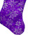20" Purple and Silver Glittered Floral Christmas Stocking with Shadow Velveteen Cuff - IMAGE 4