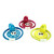 Set of 3 Vibrantly Colored Ring, Disc and Turtle Egg Dive Game Combo Pool Toys 5.75" - IMAGE 1