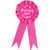 Birthday Girl Award Ribbons - 6.25" - Fuchsia Pink and White - Club Pack of 12 - IMAGE 1