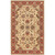 10' x 14' Red and Brown Floral Motif Hand Tufted Wool Area Throw Rug - IMAGE 1
