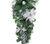 32" Silver Poinsettia and Pinecone Artificial Christmas Teardrop Swag - Unlit - IMAGE 2