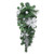 32" Silver Poinsettia and Pinecone Artificial Christmas Teardrop Swag - Unlit - IMAGE 1