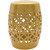 18" Ridgeway Mustard Yellow Outdoor Decorative Patio and Garden Stool - IMAGE 1