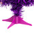 2' Pre-lit Purple Iridescent Pine Artificial Tinsel Christmas Tree - Clear Lights - IMAGE 6