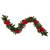 6' x 9" Red Pre-Decorated Poinsettia and Pine Cone Artificial Christmas Garland - Unlit - IMAGE 1