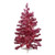 2' Pre-lit Pink Passion Iridescent Pine Artificial Tinsel Christmas Tree - Clear Lights - IMAGE 1