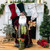 32" Burgundy Santa Claus with Teddy Bear and Gift Bag Christmas Figure - IMAGE 2