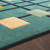 3' x 12' Sailing Breeze Away Blue and Gold Square Wool Area Throw Rug - IMAGE 4
