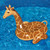 Inflatable Brown Giant Giraffe Swimming Pool Ride-On Lounger, 96-Inch - IMAGE 2