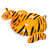 89" Inflatable Orange and Black Giant Tiger Swimming Pool Ride-On Lounge - IMAGE 1