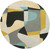 4' Arte Astratto Black and Gray Hand Tufted Round Wool Area Throw Rug - IMAGE 1