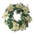 24" White Poinsettia and Pine Cone Artificial Christmas Wreath - Unlit - IMAGE 1