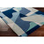 7.5' x 9.5' Arte Astratto Blue and Gray Hand Tufted Rectangular Wool Area Throw Rug