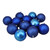 Shatterproof 4-Finish Christmas Ball Ornaments - 4" (100mm) - Lavish Blue - 12ct - IMAGE 1