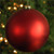 10" Red Hot Shatterproof Matte Christmas Ball Ornament (250mm) - IMAGE 3
