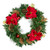 Pine, Pinecone and Poinsettias Artificial Christmas Wreath - 24" - Unlit - IMAGE 1