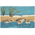 Pack of 3 Blue and Brown Seaside Sandpipers Hand Hooked Rectangular Doormats 22” x 34” - IMAGE 1