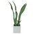 21" Artificial Succulent Plant in Decorative White Ceramic Square Pot - IMAGE 1