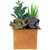 Potted Artificial Mixed Succulent Arrangement - 7" - Copper Finish - IMAGE 3