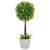 Potted Artificial Round Boxwood Topiary Tree - 18" - IMAGE 1